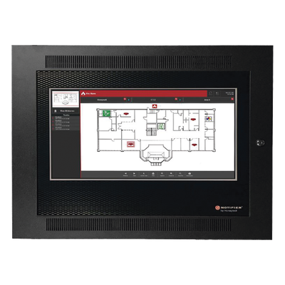 Interfaz Gráfica Interactiva / Pantalla Táctil LCD 22 Pulgadas / Wayfinding para Bomberos / Navegación Automática a Evento / Integración ONYX y NOTI-FIRE-NET / Ethernet | FIRSTVISION-LCD