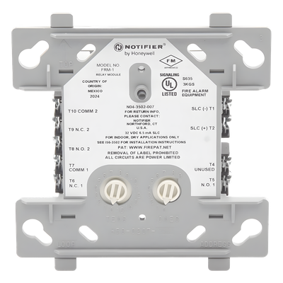 Módulo de Relevador Direccionable / 2 Contactos Secos Form-C / Protocolo FlashScan / Direccionamiento 01-159 / Alimentado por Lazo SLC | FRM-1
