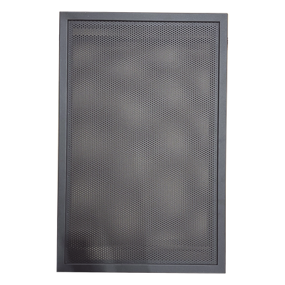 Puerta Ventilada para Gabinete / Acero Calibre 16 / 3 Niveles / Bisagra Reversible 180° / Cerradura con Llave / UL/ULC S635 | EQDR-C4