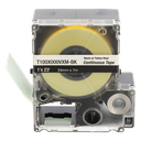 Casete de Etiquetas / Vinilo Continuo / 24 mm (0.94 in) Ancho / 7 m (23 ft) Largo / Negro sobre Amarillo / Interior-Exterior | T100X000VXM-BK