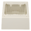 Caja de Pared Superficial Doble / PVC Autoextinguible / 5.19 x 5.19 x 2.75 in (131.9 x 131.9 x 69.8 mm) / Blanco Mate | JBP2DIW