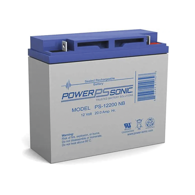 Batería 12V, 20AH, Para Respaldo, Tecnologías AGM/VRLA, 5 Años Vida Útil, Terminales NB2, Reconocida UL | PS-12200-NB2