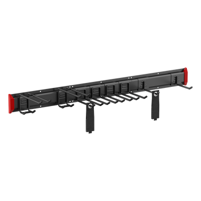 Sistema de Almacenamiento de Pared / Capacidad Total 228 kg (502.7 lb) / 8 Ganchos Ajustables / 2 Bandas de Sujeción / Estructura Acero y Plástico | LGS01-02