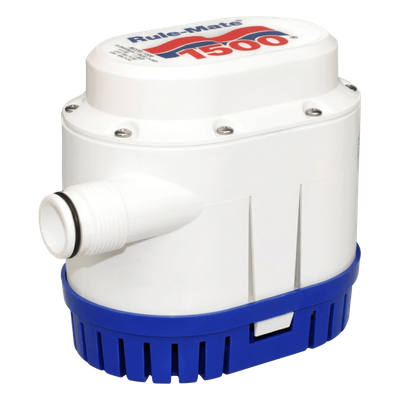 Bomba de Achique Automática / 1500 GPH / 12V CC / Altura 2.5 m (8.2 ft) / Interruptor Integrado / ABS Marítimo | RM1500A
