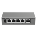 Switch Capa 2 Gestionado en la Nube / 5 Puertos Gigabit / Switching 10 Gbps / Forwarding 7.44 Mpps / Diseño sin Ventilador / Protección 6 kV / Modo CCTV de un Clic / 32 VLANs / Gabinete Metálico / Ruijie Cloud | RG-ES205GC-V2
