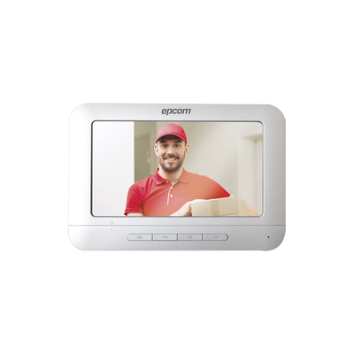 Monitor para Videoportero Análogo / 7 Pulgadas / 800x400 / Audio Manos Libres / 4 Hilos / Aluminio | ACA1M