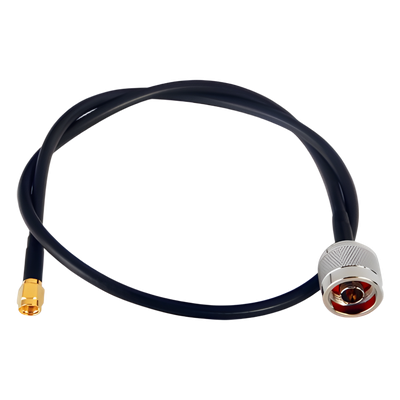 Jumper de 60 cm con Cable RG-58U-SYS, Conectores N Macho a SMA Macho Inverso. | SN-58U-SMAI-60