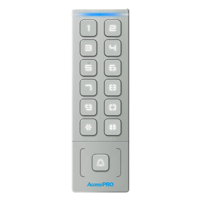 Teclado Autónomo de Acceso / 1000 Tarjetas y PIN / IP65 / Lector EM 3 cm (1.18 in) / Salida Wiegand 26/34 / -40°C a 65°C | PRO-KEYPAD-H1