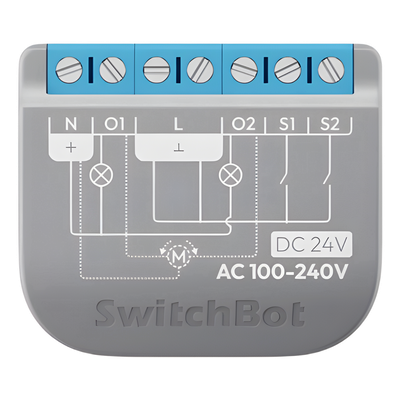 Relay Switch Inteligente 2 Canales / WiFi + BLE / Medición Consumo / 10A por Canal / Protección Sobrecarga / Compatible Matter / 42 x 36 x 16 mm (1.7 x 1.4 x 0.6 in) | SWITCHBOTRELSW2PM