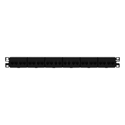 Panel de Parcheo / 24 Puertos / Categoría 6A / 1 UR / Plano / Negro | CP246X88BL