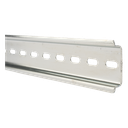 Riel DIN Estándar / 35 mm / 25 cm (9.84 ft) de Longitud / Acero Cromado Zinc / Ranura Central / Paquete de 4 | PSTRD0.25M