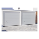 Puerta de Garage / Línea Central / Color Blanco / 8×7 pies (2.4×2.1 m) / Aislada / Estilo Americano / 4 Secciones | GARAGE-87