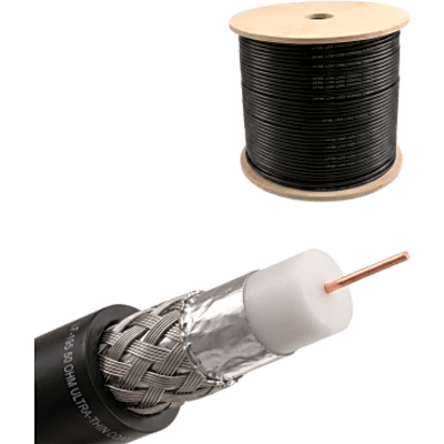 Rollo de 100 Metros de LP195 de 50 Ohms | Cable Coaxial Profesional | LP195/100MTS