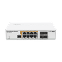 Cloud Router Switch Administrable L3, 8 puertos 10/100/1000 Mbps c/PoE Pasivo ó 802.3af/at, 4 Puertos SFP | CRS112-8P-4S-IN