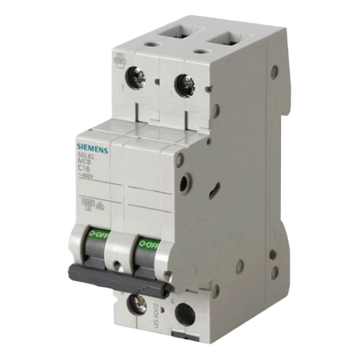 Interruptor Automático Magnetotérmico / 2 Polos / 20A / 6kA / Curva C / Montaje Riel DIN | 5SL62207CC