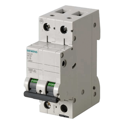 Interruptor Termomagnético / 2 Polos / 32 A / 6 kA / 240 VCA / Montaje Riel DIN | 5SL62327CC