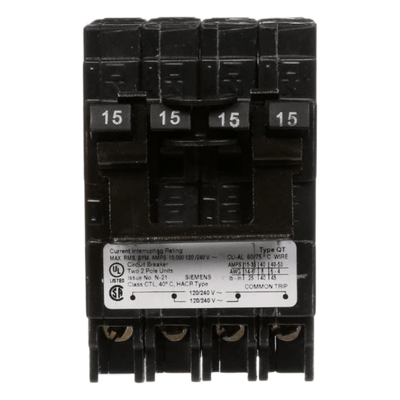 Interruptor Automático TRIPLEX / 2 Polos Simples 1 Polo Doble / 30-30 A / 120/240 VCA / 10 kA / Enchufable | Q23030CT