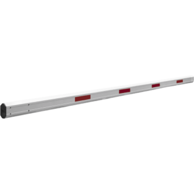 Brazo Telescópico para Barrera / Aluminio / 8 m (26.2 ft) / Bandas Rojas de Alta Visibilidad / Acabado Blanco | XB-TEL-ARM-8M