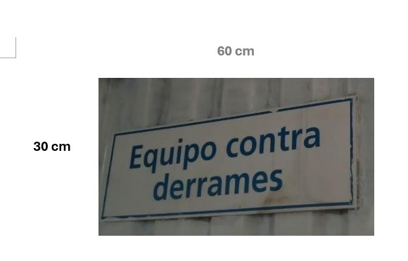 SSMART CARTEL LEYENDA: EQUIPO CONTRA DERRAMES MED: 60X30CM