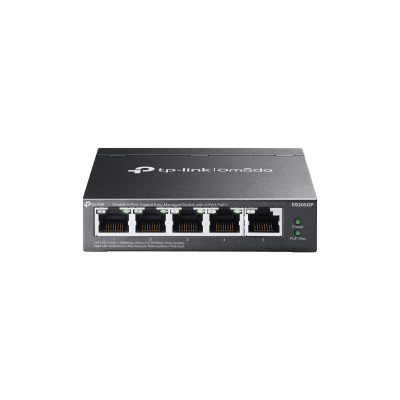 Switch Gestionado / 5 Puertos Gigabit / 4 Puertos PoE+ / 65W / Cloud SDN / Sin Ventiladores | ES205GP