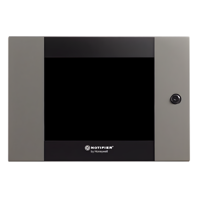 Gabinete de Montaje en Superficie / Acero Calibre 18 / Para Pantalla 10 Pulgadas y Módulo de Comunicación / Puerta con Cerradura y Ventana de Lexan / Entradas para Conducto / Color Negro | NBB-2