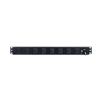 PDU Básico Para Distribución de Energía, Con 8 Tomas NEMA 5-15R Traseras y 2 Tomas 5-15R Frontales, 1UR, 15 Amp, 120 Vca | PDU15B2F8R