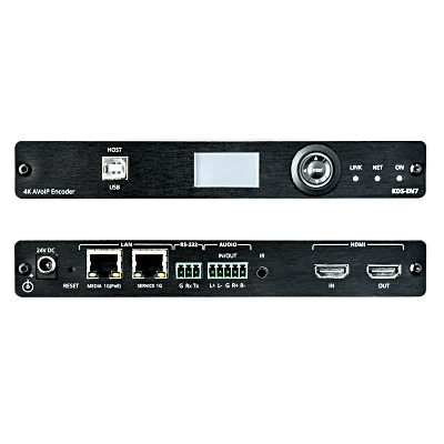 Codificador AVoIP / Entrada HDMI / 4K60 4:2:0 HDR10 / Red 1G / KVM IR RS-232 CEC / PoE / 999 Canales / Latencia 33 ms | KDS-EN7