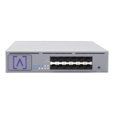 Switch de Distribución / 12 Puertos SFP+ / 10 Gbps por Puerto / 240 Gbps Switching / 120 Gbps Throughput / Gestión Cloud / Bluetooth / Rack 1U | S12