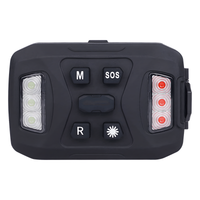 Luz de Advertencia Múltiple XLTD2735A / 26 LEDs Rojo/Azul/Blanco / IP67 / Magnética / Recargable 1200mAh / 72x48x29mm | XLTD-2735-A