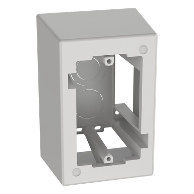 Caja de Pared Superficial / ABS / 133x88.5x69.8 mm / Salidas 1/2-3/4-1 in / Cinta Adhesiva / Blanco | JB1DWH-A
