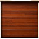 Sección para Puerta de Garage / Panel 18" / Acabado Laminado Premium / Imitación Duela / Café / 16 pies Ancho / Estilo Americano | SEC-DOOR16-18GF