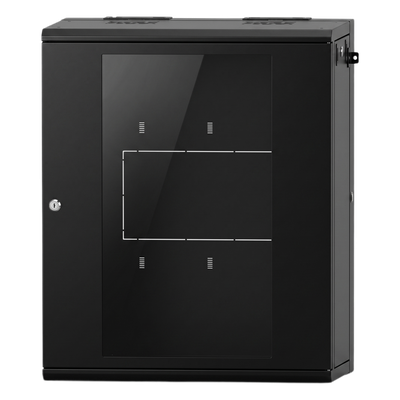 Gabinete Rack / 24 UR / 19 Pulgadas / Puerta de Cristal / Carga 80 kg / Abatible 120° / Laterales Removibles | SR-19-24-GAPV5