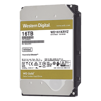 Disco Duro Enterprise / 16TB / SATA III 6Gb/s / 7200 RPM / HelioSeal / 2.5M horas MTBF / 6.5W | WD161KRYZ