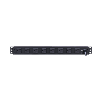 PDU Básico Para Distribución de Energía, Con 8 Tomas NEMA 5-15R Traseras, 1UR, 15 Amp, 120 Vca | PDU15B8R