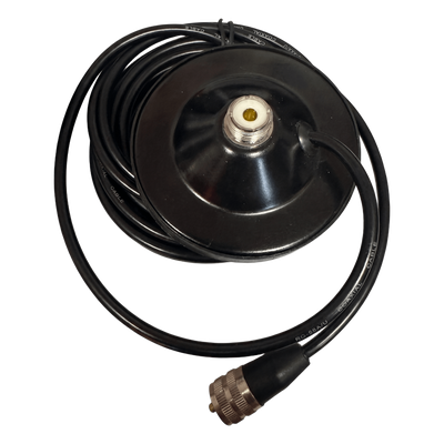 Montaje Magnético para Antena / Diámetro 90 mm (3.5 in) / Conector SO239 / Cable RG58 4.5 m (14.8 ft) / Uso Vehicular | TXSD90