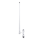 Antena Marina VHF / Fibra de Vidrio / 3.5 dBi / 50 W / Cable RG58 4.5 m (14.8 ft) / PL-259 / Bajo Perfil | TX-5244-SYS
