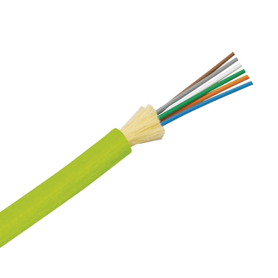 Cable de Fibra Óptica / 6 Hilos / Multimodo OM5 50/125 / Tight Buffer 900μm / OFNP Plenum / 2 pies (0.6 m) Marcado | FODPW06Y