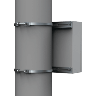 Kit de Fijación para Postes / Enclosure Pole Fixation / Acero Galvanizado / Carga Máxima 900 N / Diámetro Poste 80-250 mm (3.15-9.84 in) / 2 Perfiles + Accesorios / Largo 596 mm | EPF0600