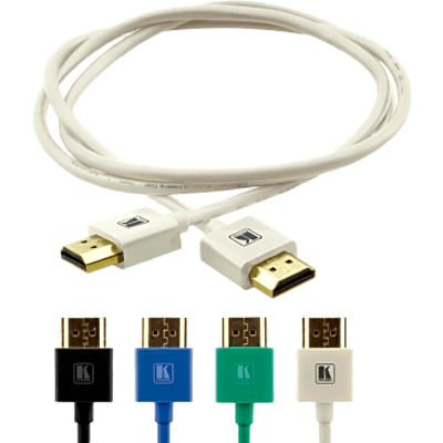 Cable HDMI Ultra Delgado / 4K@60Hz 4:4:4 / 18 Gbps / Ethernet / Conector Delgado 16 mm / 1.8 m (5.9 ft) / Blanco | C-HM/HM/PICO/WH-6