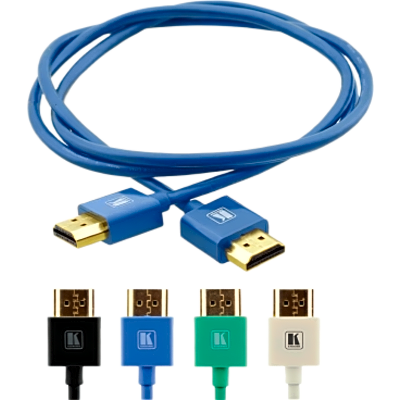 Cable HDMI Alta Velocidad / 4K@60Hz 4:4:4 / 18 Gbps / Conector Delgado 16 mm / 0.9 m (2.95 ft) / Triple Blindaje / Ethernet | C-HM/HM/PICO/BL-3