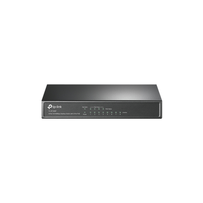 Switch PoE+ No Administrable / De Escritorio 8 puertos 10/100 Mbps / 4 puertos PoE af/at Inteligente / Presupuesto 66 W / Hasta 250 metros | TL-SF1008P
