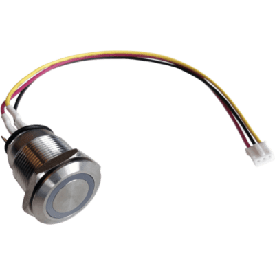 Kit Botones Nexmosphere / 2 Botones S-B90W43 IP65 19 mm + Interfaz XT-B4N6 4 Canales / 256 Combinaciones LED / Controlador XN-125 2 X-talk / Cable USB Split DC | XT-BOTON/2
