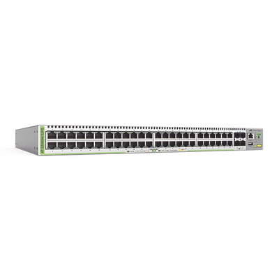 Switch PoE+ Administrable CentreCOM GS980M, Capa 3 de 48 puertos 10/100/1000Mbps + 4 SFP Gigabit, 740 W | AT-GS980M/52PS-10