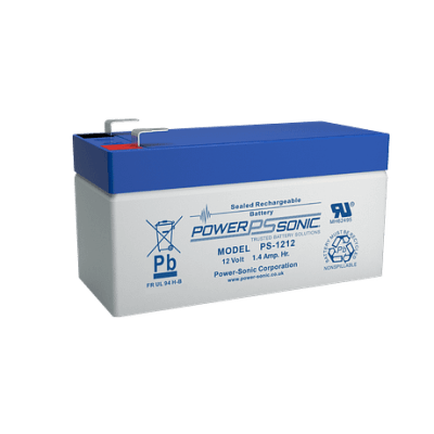 Batería 12V, 1.4AH, Para Respaldo, Tecnologías AGM/VRLA, 5 Años Vida Útil, Terminales F1, Reconocida UL | PS-1212-F1