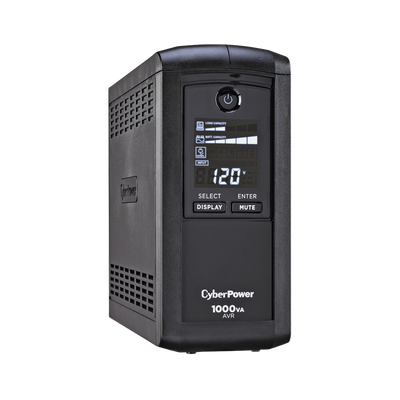 UPS de 1000 VA/600 W, Topología Línea Interactiva, Entrada 120 Vca NEMA 5-15P, Tipo Mini Torre, Con 9 Tomas NEMA 5-15R | CP1000AVRLCDA