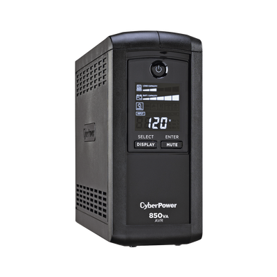 UPS de 850 VA/510 W, Topología Línea Interactiva, Entrada 120 Vca NEMA 5-15P, Tipo Mini Torre, Con 9 Tomas NEMA 5-15R | CP850AVRLCDA