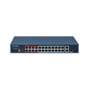 Switch PoE+ / No Administrable / 24 Puertos 10/100 Mbps PoE+ / 2 Puertos 1000 Mbps Uplink / 1 Puerto SFP Uplink / Modo Extendido hasta 300 Metros / 230 W | DS-3E0326P-E/M(C)