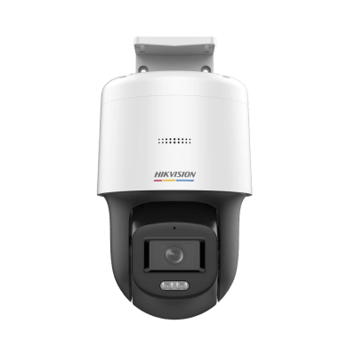 Domo PT IP 4 Megapixel / Lente 4 mm  / Luz Blanca 30 mts / dWDR  / PoE / IP66 / Micrófono y Bocina Interconstruido / Micro SD / Incluye Montaje de Pared y Techo | DS-2DE2C400SCG-E(F1)