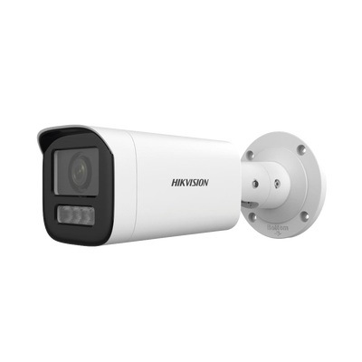 Bala IP 4 Megapíxel / Lente Motorizado 2.8 a 12 mm / Dual Light (50 mts IR + 50 mts Luz Blanca) / ACUSENSE Lite / Microfono Integrado / Exterior IP67 / WDR 120 dB / PoE  / Micro SD / Alarmas I/O | DS-2CD1643G2-LIZSU