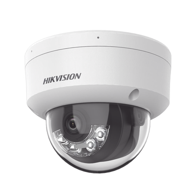 [Dual Light + 2 Micrófonos Integrados] Domo IP 4 Megapixel / Lente 2.8 mm / 30 mts Luz Blanca + 30 mts IR / ACUSENSE / Exterior IP67 / IK10 / WDR 120 dB / PoE / ONVIF / Micro SD / Metal / ACUSEARCH | DS-2CD2143G2-LIS2U